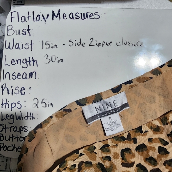 Vintage nine and company leopard cheetah 🐆 print midi skirt - Picture 4 of 9